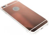 Spiegel hoesje beige siliconen Geschikt voor iPhone 6 (S) Plus