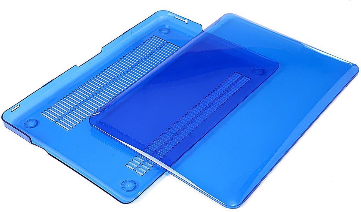Macbook Case voor MacBook Air 13 inch (modellen t/m 2017) - Laptop Cover - Transparant Donker Blauw