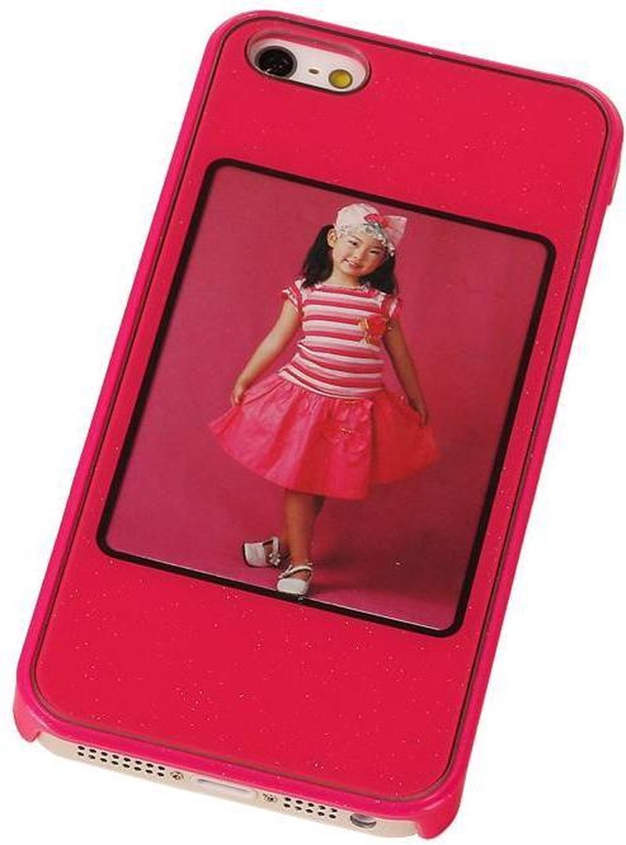 Apple iPhone 5/5S - Fotolijst Hardcase Hoesje Rood - Back Cover Case Bumper Hoes