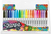 Sharpie permanente markers Set | Exclusief kleurassortiment | Fijne punt | 20 stuks