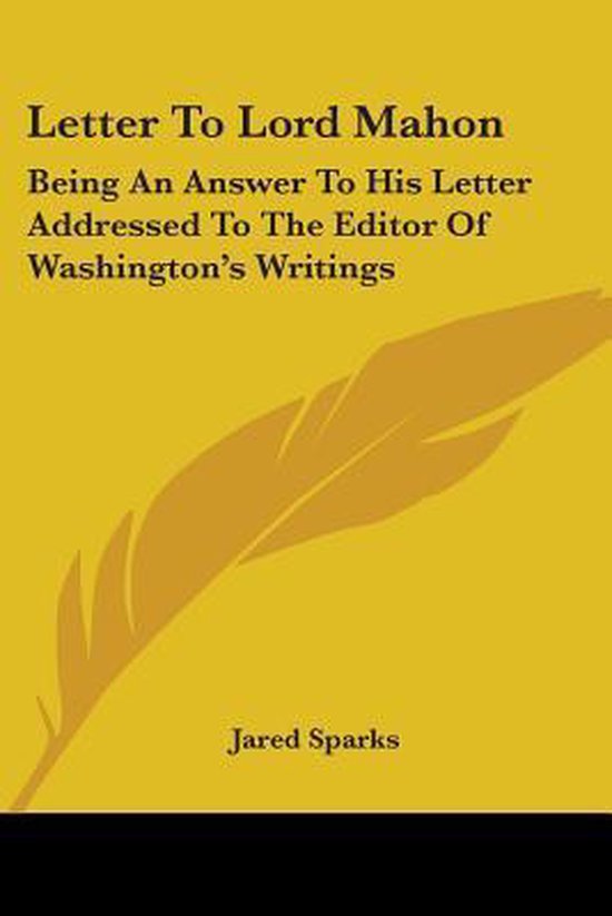 Letter to Lord Mahon