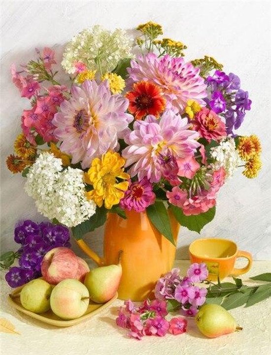 Diamond painting bloemen lelie close-up