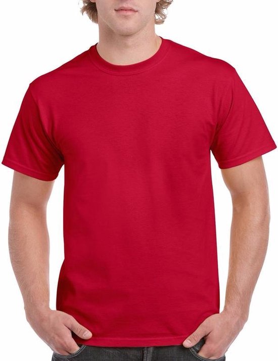 Kersenrood katoenen shirt voor volwassenen XL (42/54)
