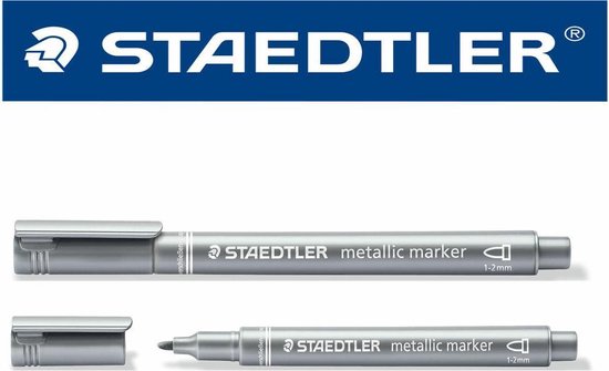 STAEDTLER markeer stift Staedtler metallic zilver | bol.com