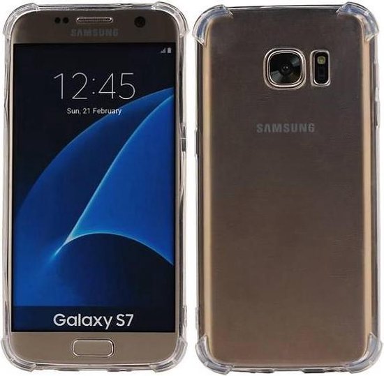 Samsung Galaxy S7 Hoesje Schokbestendig Transparant TPU Backcover | bol.com