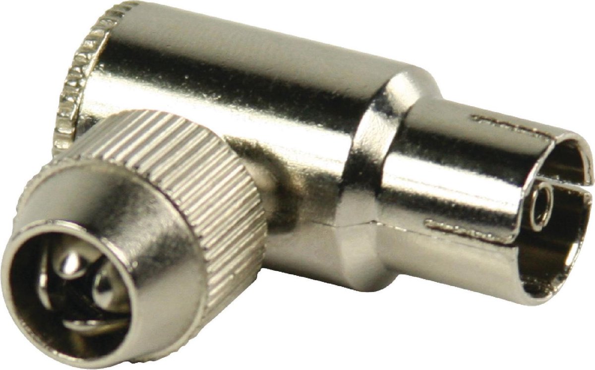 Coax connector metaal female haaks