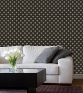 Dutch Wallcoverings Papierbehang dessin - zwart/beige