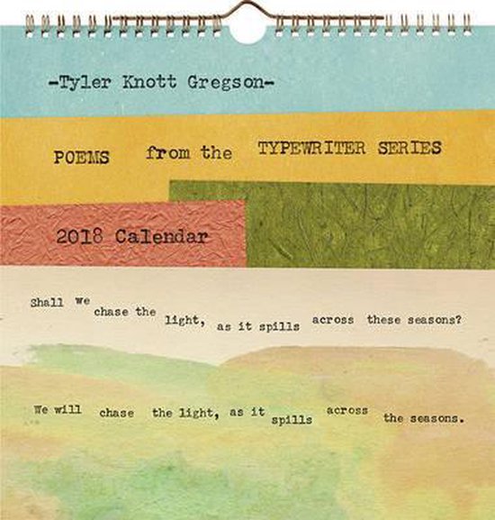 Tyler knott gregson poems from the typewriter series | bol.com