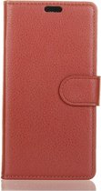 Shop4 - Samsung Galaxy S9 Hoesje - Wallet Case Lychee Bruin