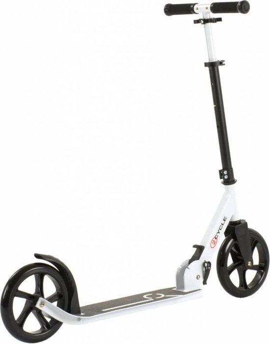 Onderdrukking krijgen Benodigdheden 2Cycle Step - Aluminium - Grote Wielen - 20cm -Zwart-Wit - Autoped -  Scooter | bol.com