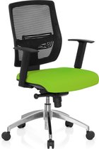Bureaustoel - Verstelbare Armleuning - Stof - Zwart/Groen - Ergonomisch