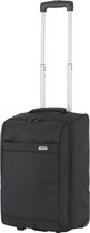 TravelZ Handbagage trolley | Handbagagekoffer 51cm | Ultralicht 1,7kg met 2 wiel | Volledig gevoerd | Zwart