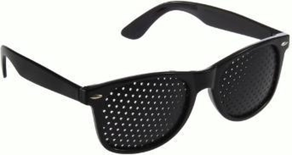 Premium Rasterbril reiziger Zwart – Oogcorrectie | Gaatjesbril | Effectief  bij... | bol.com