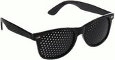 Premium Rasterbril reiziger Zwart – Oogcorrectie | Gaatjesbril | Effectief bij behandelen bijziendheid, verziendheid, astigmatisme, cataract en strabismus bij kinderen