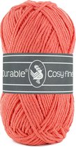 Durable Cosy Fine - acryl en katoen garen - Coral, koraal oranje rood 2190 - 5 bollen
