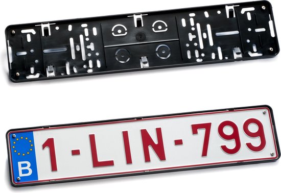 Nummerplaathouder ABS ZONDER BOORD voor nummerplaat 520x110mm BELGIË