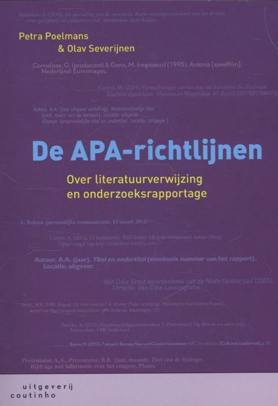 De APA-richtlijnen - Petra Poelmans | Warmolth.org