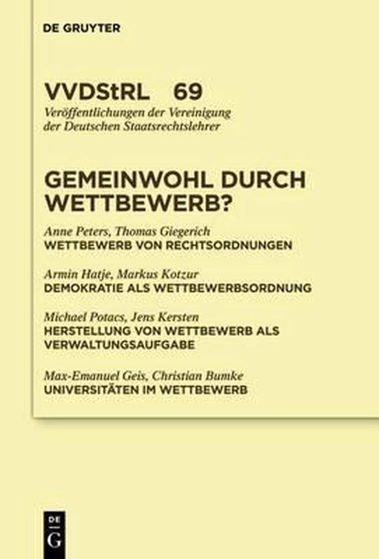 Gemeinwohl durch Wettbewerb? - cover