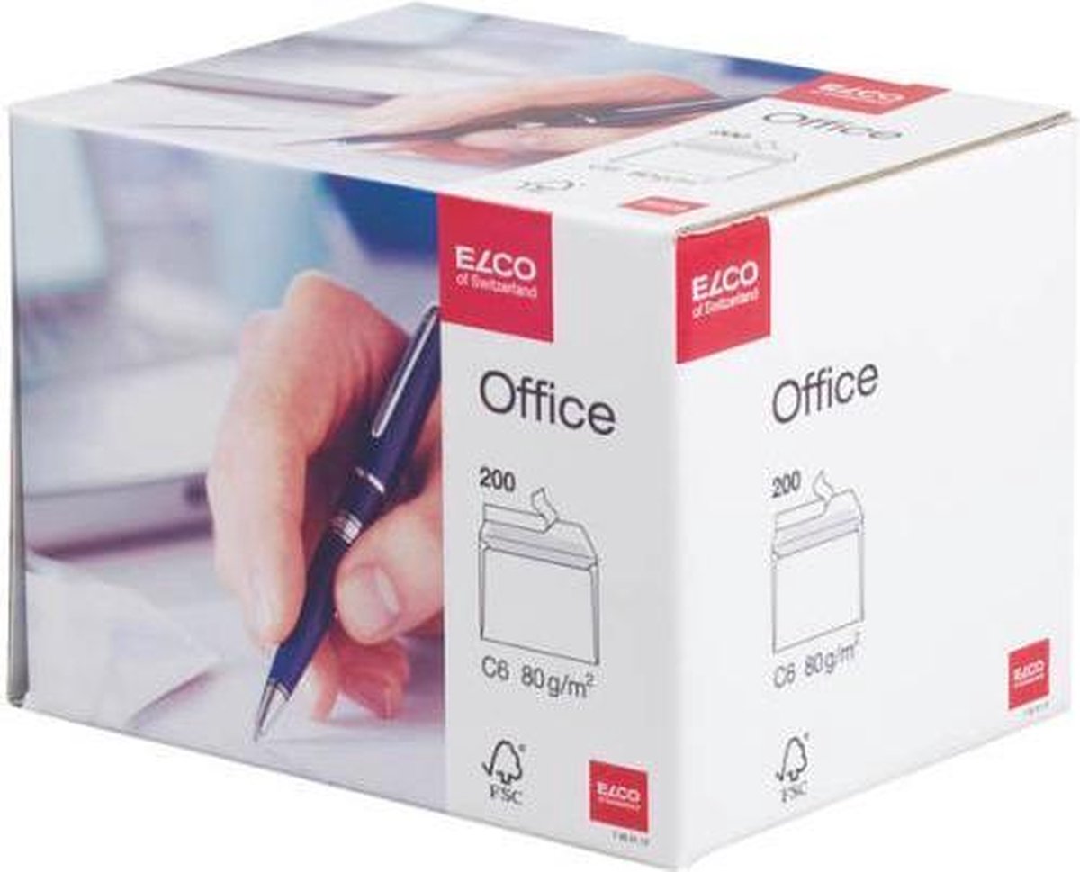 Elco envelop Office FSC C6 80 gram wit 200 stuks - EO-74531-12