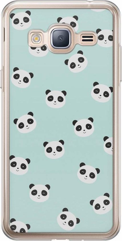 Deuk lavendel Fabriek Samsung Galaxy J3 2016 siliconen hoesje - Panda print | bol.com