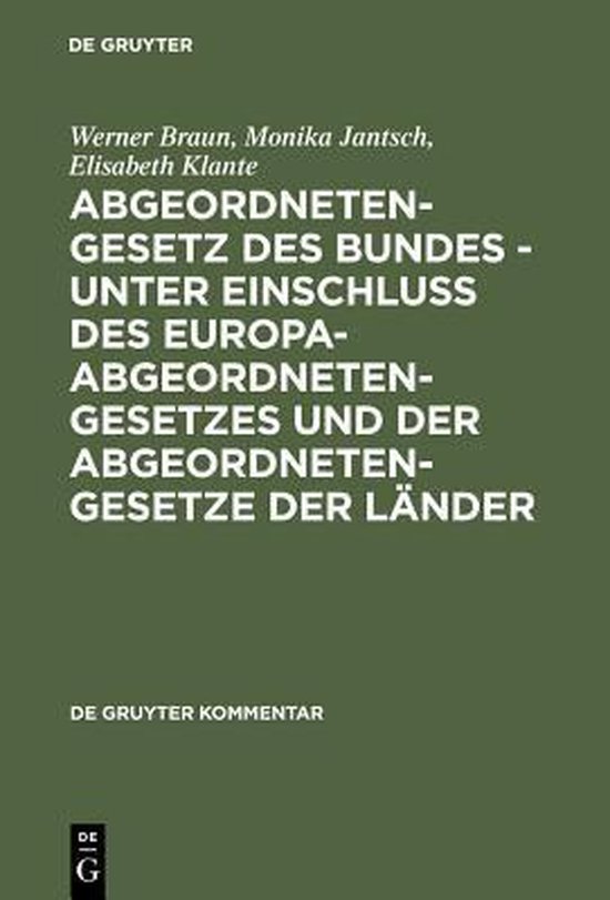 Abgeordnetengesetz - cover