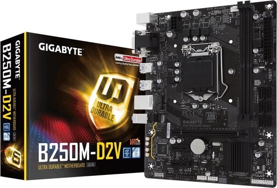 Gigabyte GA-B250M-D2V moederbord LGA 1151 (Socket H4) ATX Intel® B250 - GIGABYTE