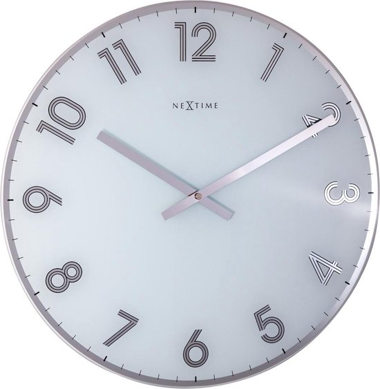 Wandklok NeXtime Reflect diameter  43 cm wit NE-8190WI