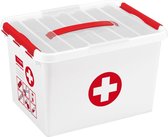 Sunware - Q-line EHBO doos met inzet 22L wit rood - 40 x 30 x 26 cm