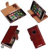 "" "Snake" " Etui portefeuille rouge pour Nokia Lumia 830 Bookcase "