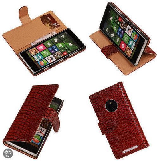 Binnenwaarts delicatesse Bijdrage Slang"" Rood Nokia Lumia 830 Bookcase Wallet Cover Hoesje" | bol.com