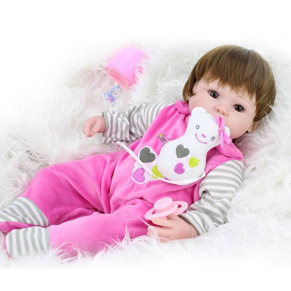 Lonian 28 Reborn Peuter Pop Kit Met Lichaam En Ogen Soft Touch Flexibele Vinyl Onafgewerkte Pop Onderdelen