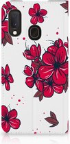 Geschikt voor Samsung Galaxy A20e Smart Cover Blossom Rood