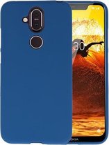 Bestcases Color Telefoonhoesje - Backcover Hoesje - Siliconen Case Back Cover voor Nokia 8.1 - Navy