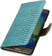Étui Portefeuille Samsung Galaxy A7 Turquoise Snake Book Type
