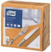 Tork Dinnerservet 39x39cm 2-laags oranje, 1/4 vouw ds à 1800 stk (12x150) (477907)