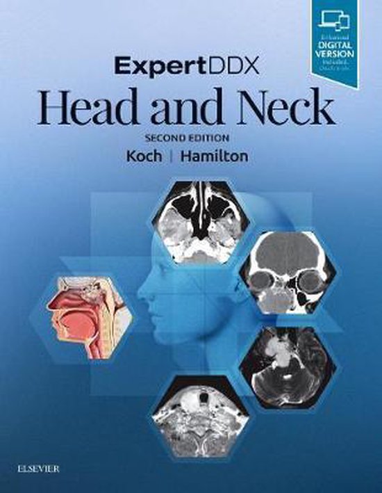 Couverture du livre ExpertDDX: Head and Neck, Second Edition, avec des images médicales de la tête et du cou.