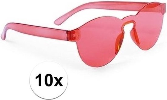 Verslaving democratische Partij onderwerpen 10x Rode verkleed zonnebril voor volwassenen - Feest/party bril rood |  bol.com