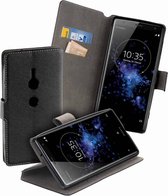 MP case Zwart bookcase style Sony Xperia XZ2 wallet case hoesje