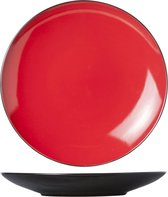 Assiette Plate Cosy & Trendy Finesse - Ø28 cm - Rouge - 4 pièces