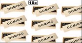 10x Legspel Domino in kistje