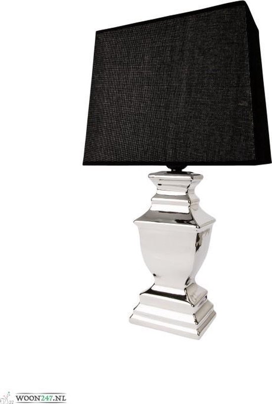 princess Unforgettable pierce Housevitamin Zilveren Lamp h 54 cm incl. zwarte kap | bol.com