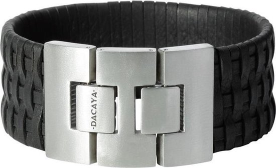 Dacaya Armband Mud Max Zwart F103128 (21.00 cm) | bol.com