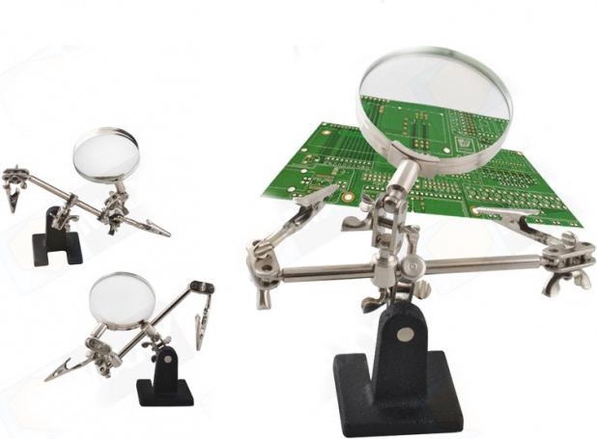 BST-809 3e Helpende Hand Led Vergrootglas Stand Industriële Draagbare Soldeerbou
