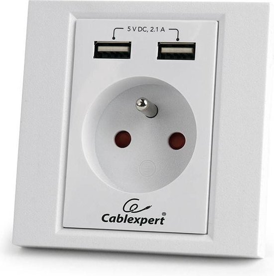 Koor Overjas Veilig Cablexpert USB stopcontact met Franse aansluiting - 1 stuk - ideaal voor  het opladen... | bol.com