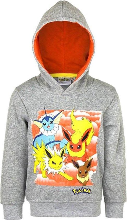 aankunnen speler betreuren Pokemon hoodie/sweater, vest met capuchon maat 104 grijs | bol.com