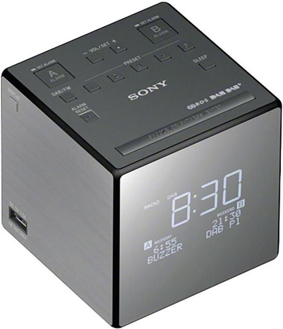 Sony XDR-C1DBP - Wekkerradio DAB+ - Grijs