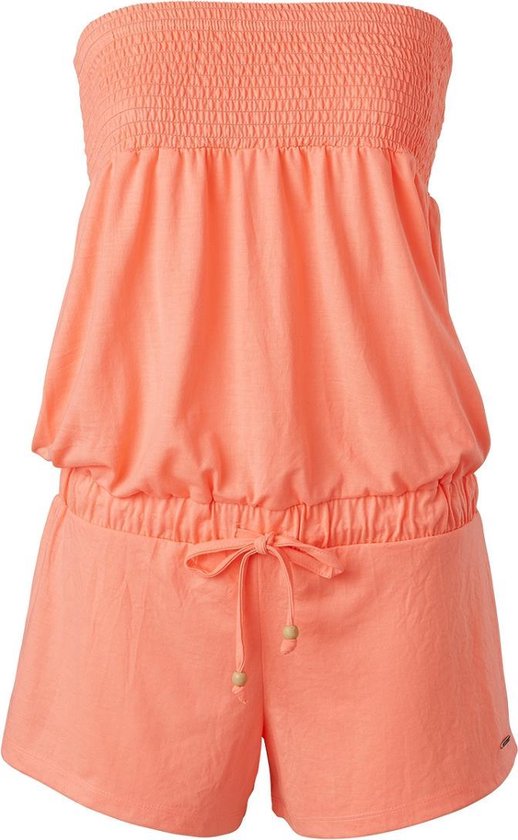 jumpsuit strapless solid - soft neon orange M bol.com