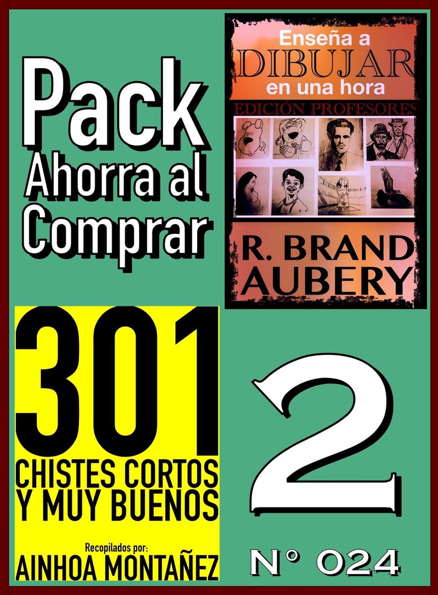 Pack Ahorra al Comprar 2 (Nº 024): 301 Chistes Cortos y Muy Buenos & Enseña  a dibujar... 