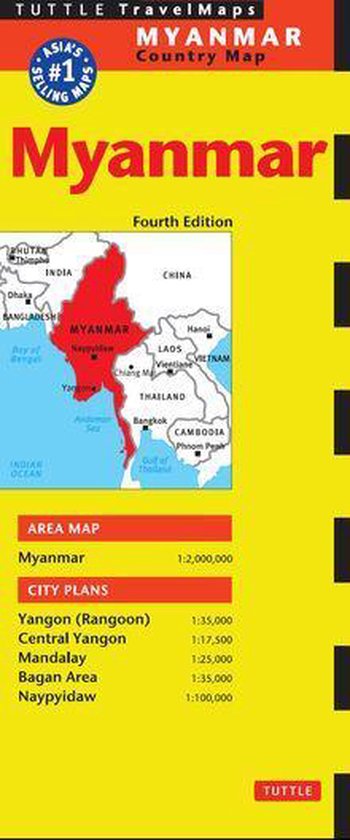 Myanmar Travel Map Fourth Edition - cover