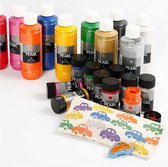 Assortiment de couleurs nacrées Creotime Textile Color Pearl - 10x50 ml